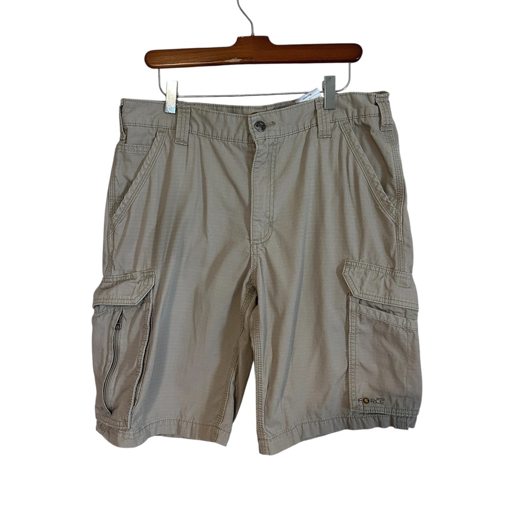 Carhartt Cargo Shorts Tan 34 Mens Relaxed Fit Ripstop Workwear 101168‎ 232